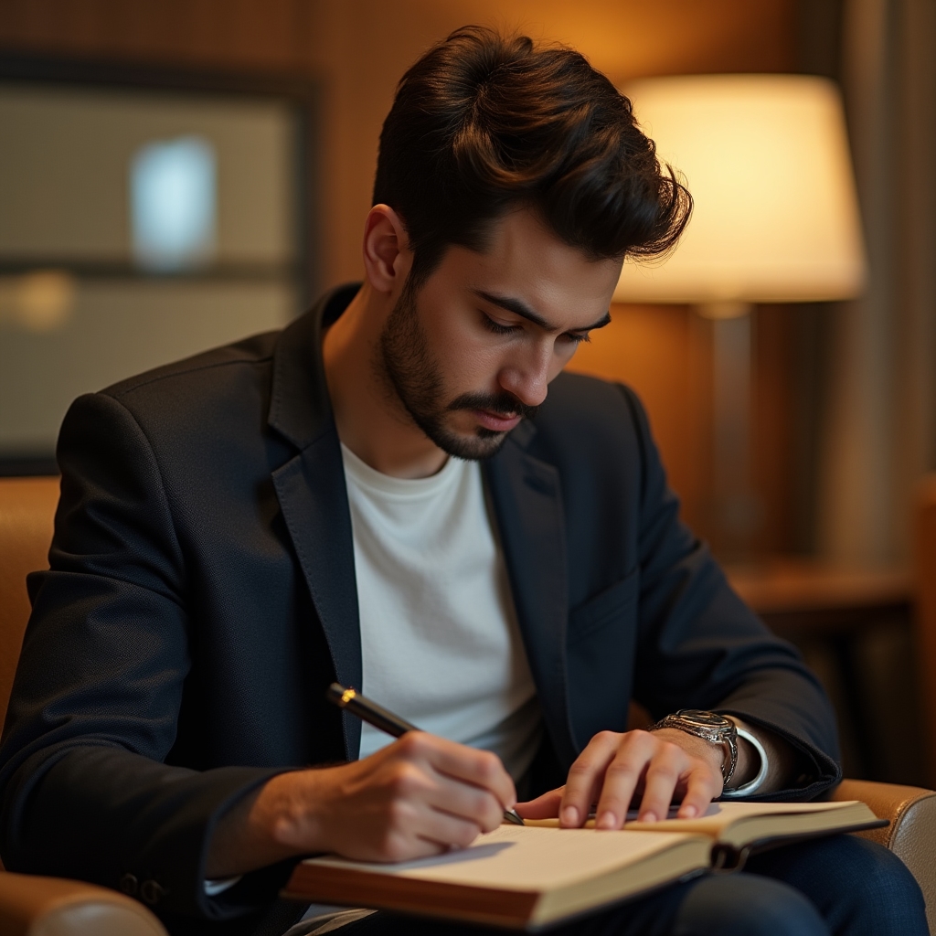 Persona anotando en una libreta durante una sesión de diagnóstico de aprendizaje